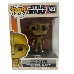 Funko Pop Star Wars Concept Series C-3PO Vinyl Figure 423 Vaulted Gold